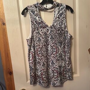 by & by Blue Cream Graphic Tank Top